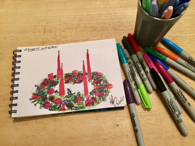 640x480 Advent Wreath Sketch Neilbainfloristry - Advent Wreath Sketch