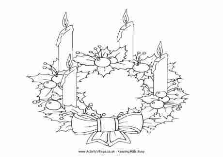 460x323 School ~ Coloring Pages 2018 - Advent Wreath Sketch
