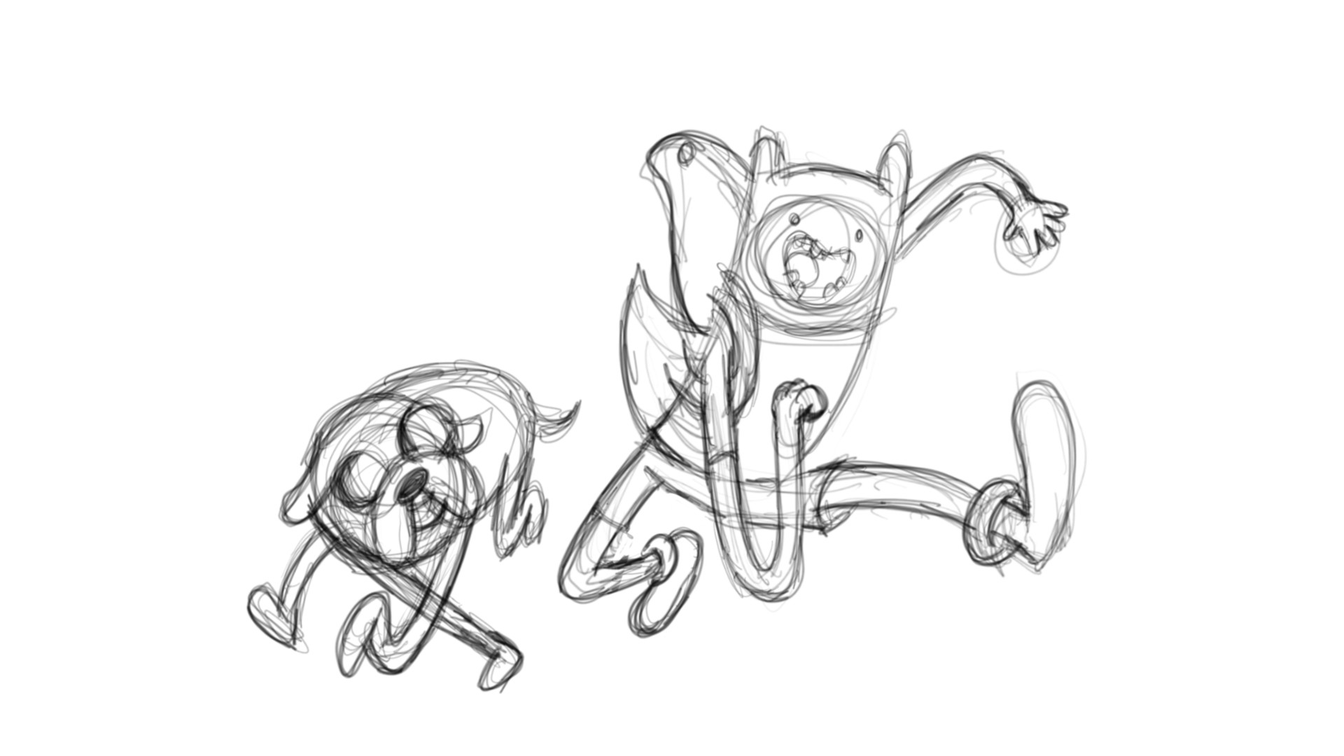 1920x1080 Daily Cartoon Drawings - Adventure Time Sketch
