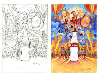 320x243 Coca Cola Advertisement Sketch And Comp Entertainment - Advertisement Sketch