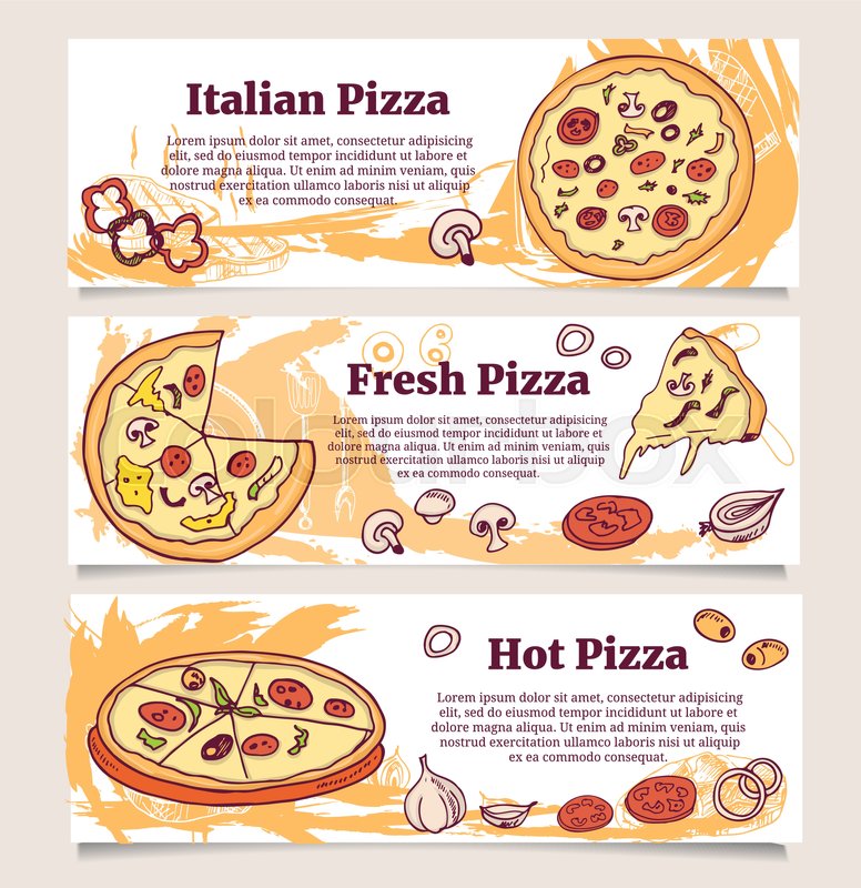 776x800 Pizza Banner Or Flyer. Good As A Template Of Advertisement, Menu - Advertisement Sketch