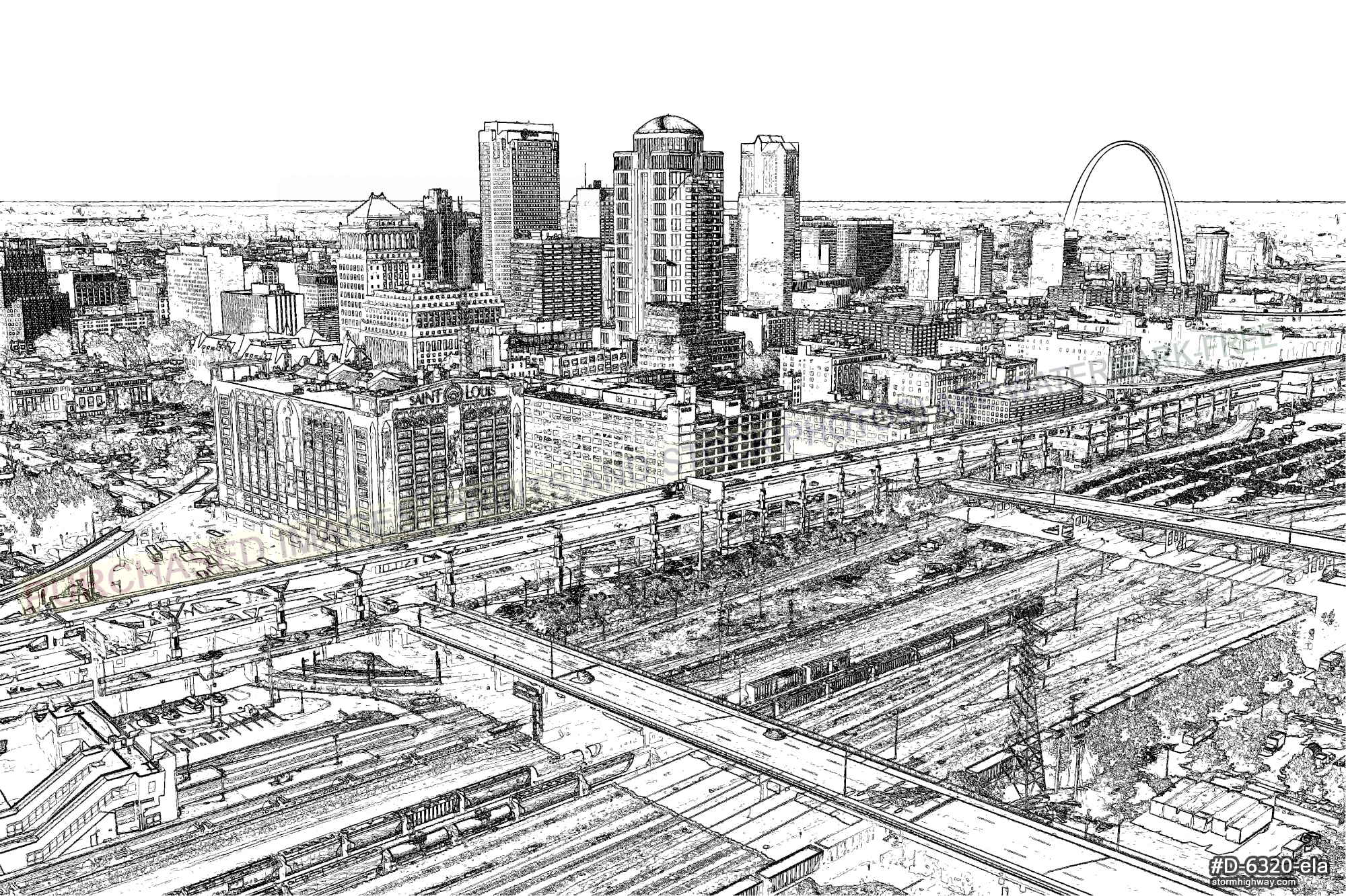 2000x1333 Pencil Sketch Version - Aerial Sketch