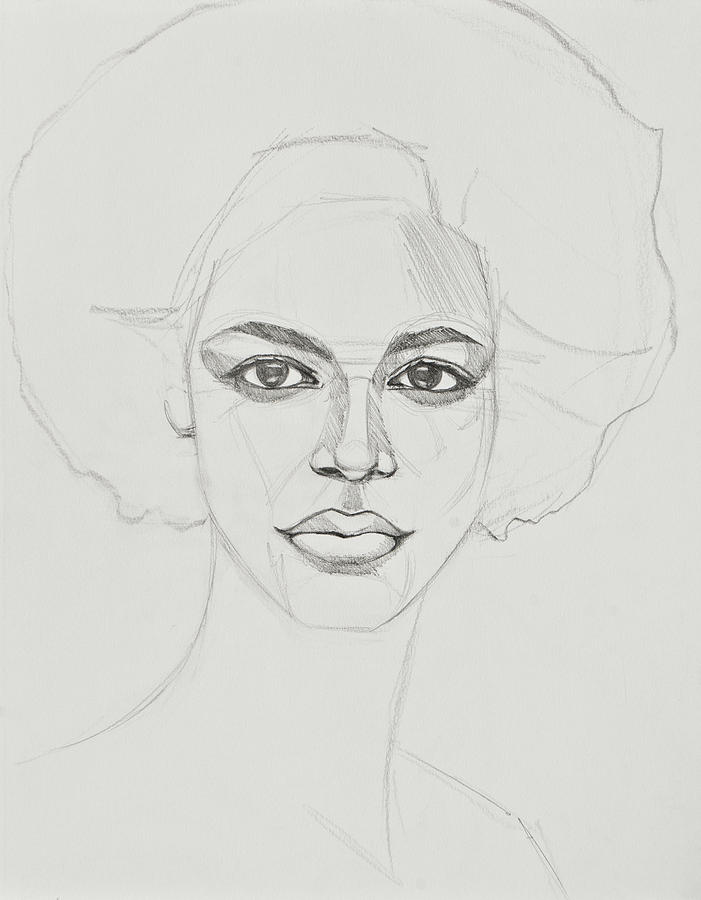 701x900 African American Woman Drawing By Jani Freimann - African American Sketch