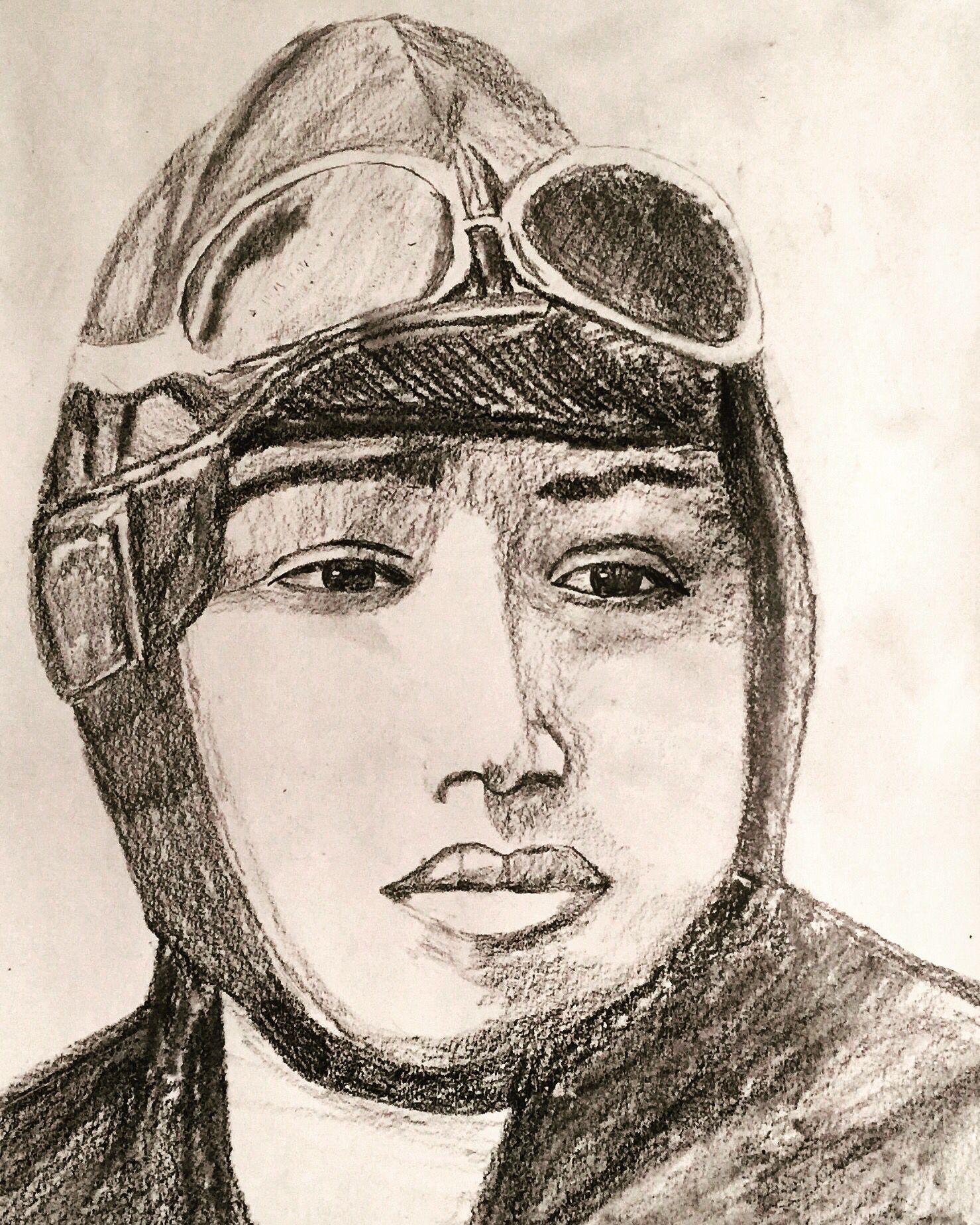 1479x1848 Drawing Of Bessie Coleman. First Licensed African Americannative - African American Sketch