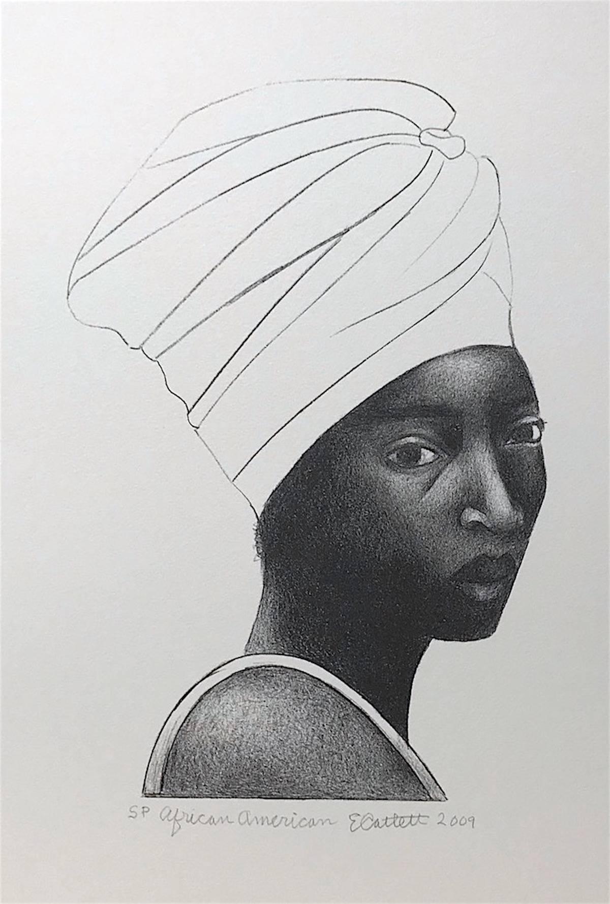 1200x1779 Elizabeth Catlett - African American Woman Sketch