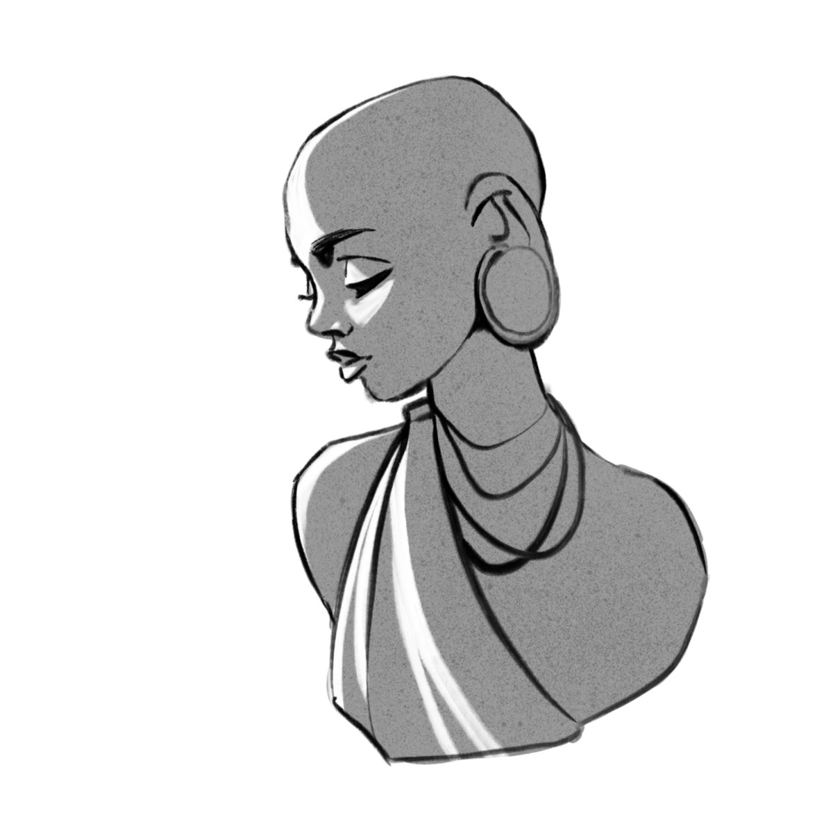 1200x1200 Alexandra Filip On Twitter Day172365. African Girl Sketch Using - African Girl Sketch