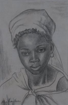 267x413 A Young African Girl By Maggie (Maria Magdalena) Laubser On Artnet - African Girl Sketch
