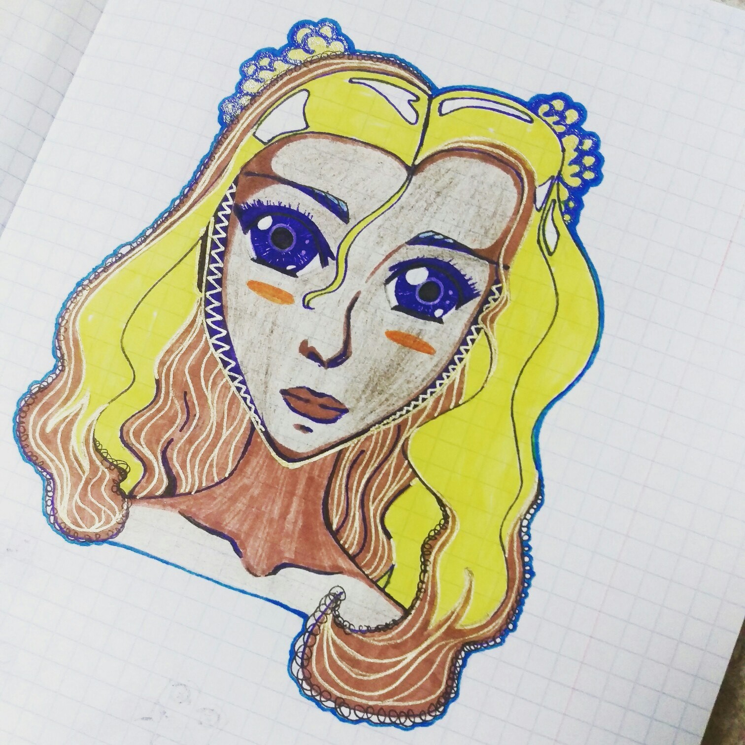 1512x1512 Ricky Honor - African Girl Sketch