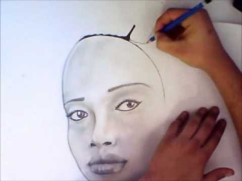 480x360 Speed Drawing Of African Woman - African Girl Sketch