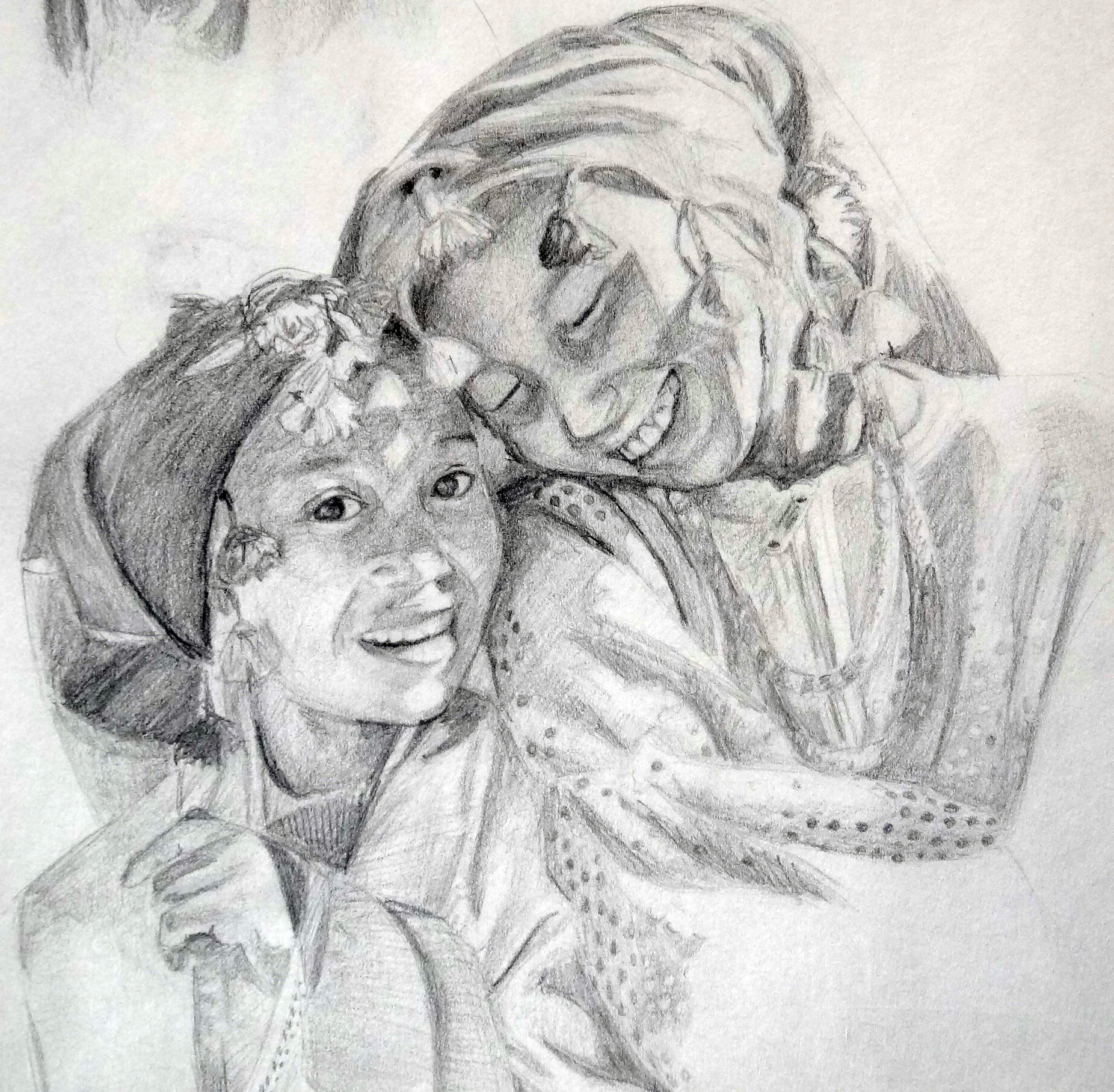 1852x1816 African Girls Sketch Fine Art And Portraits By Lena Quagliato - African Girl Sketch
