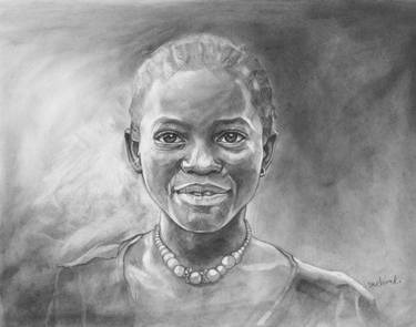 375x295 African Girl Drawings For Sale Saatchi Art - African Girl Sketch