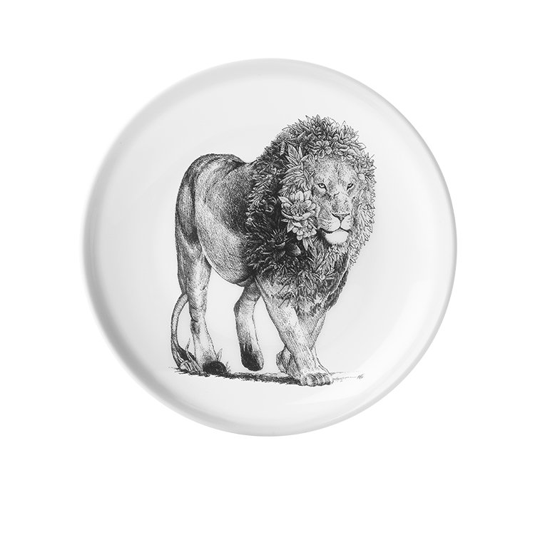 750x750 Maxwell Amp Williams Marini Ferlazzo Dish 11.5cm African Lion - African Lion Sketch