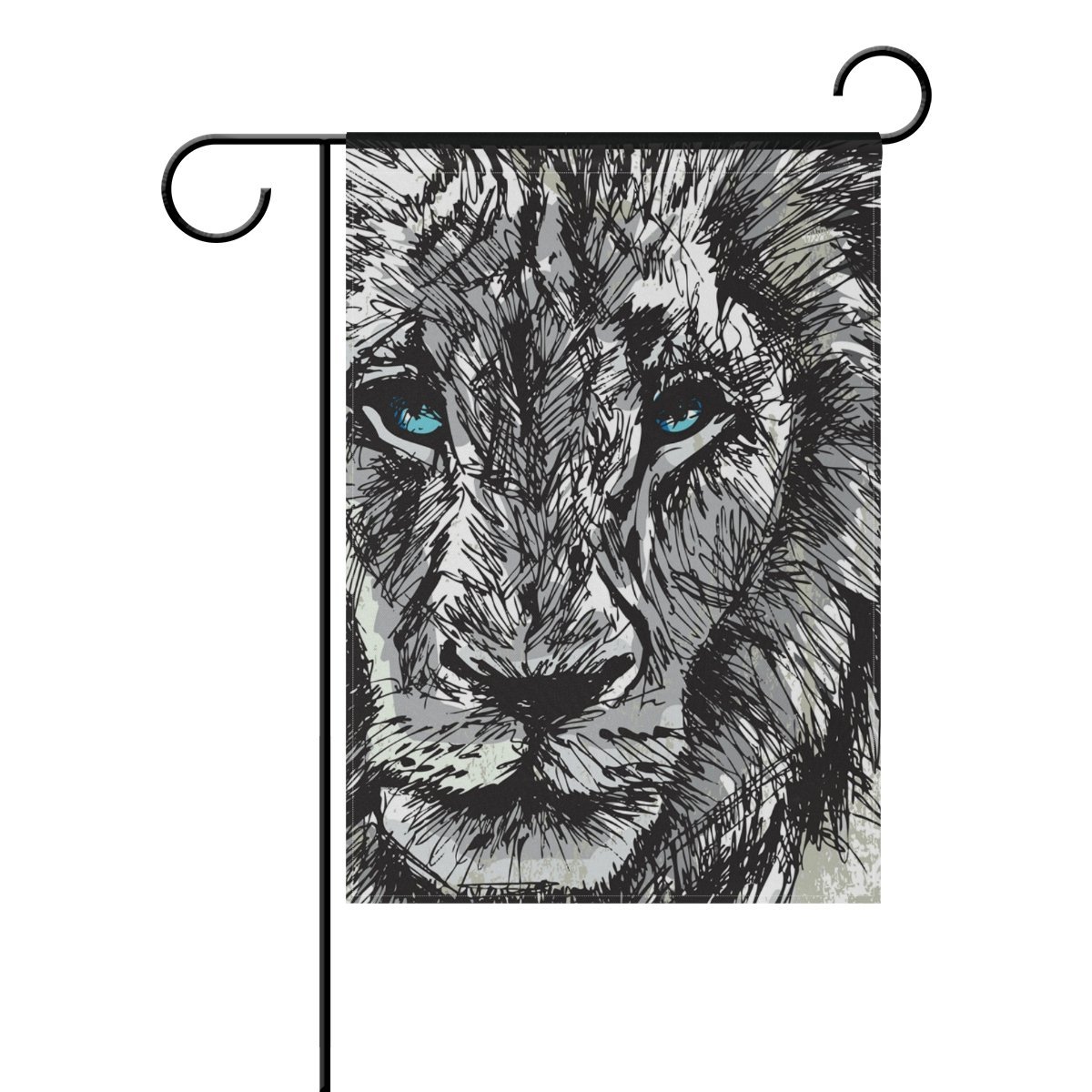 1200x1200 Popcreation Abstract Big Male African Lion Polyester Garden Flag - African Lion Sketch