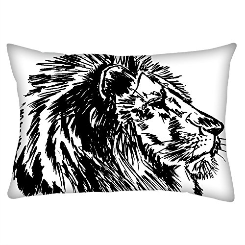 500x500 Snoogg Sketch Of A Big Male African Lion Vector Illustration - African Lion Sketch