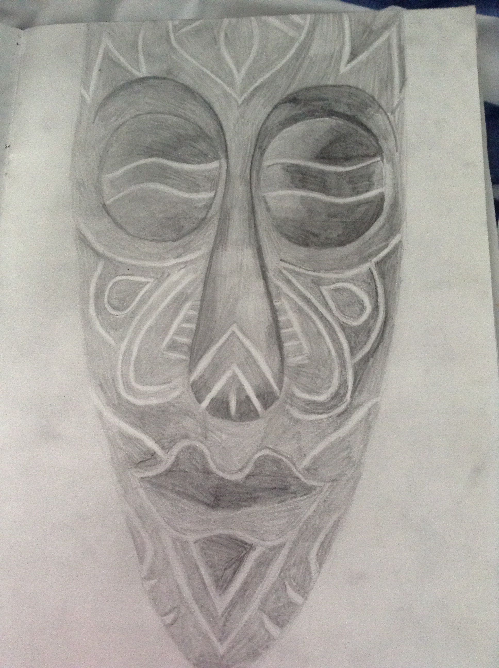 1936x2592 African Mask - African Mask Sketch