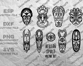 340x270 African Mask Drawing Etsy - African Mask Sketch