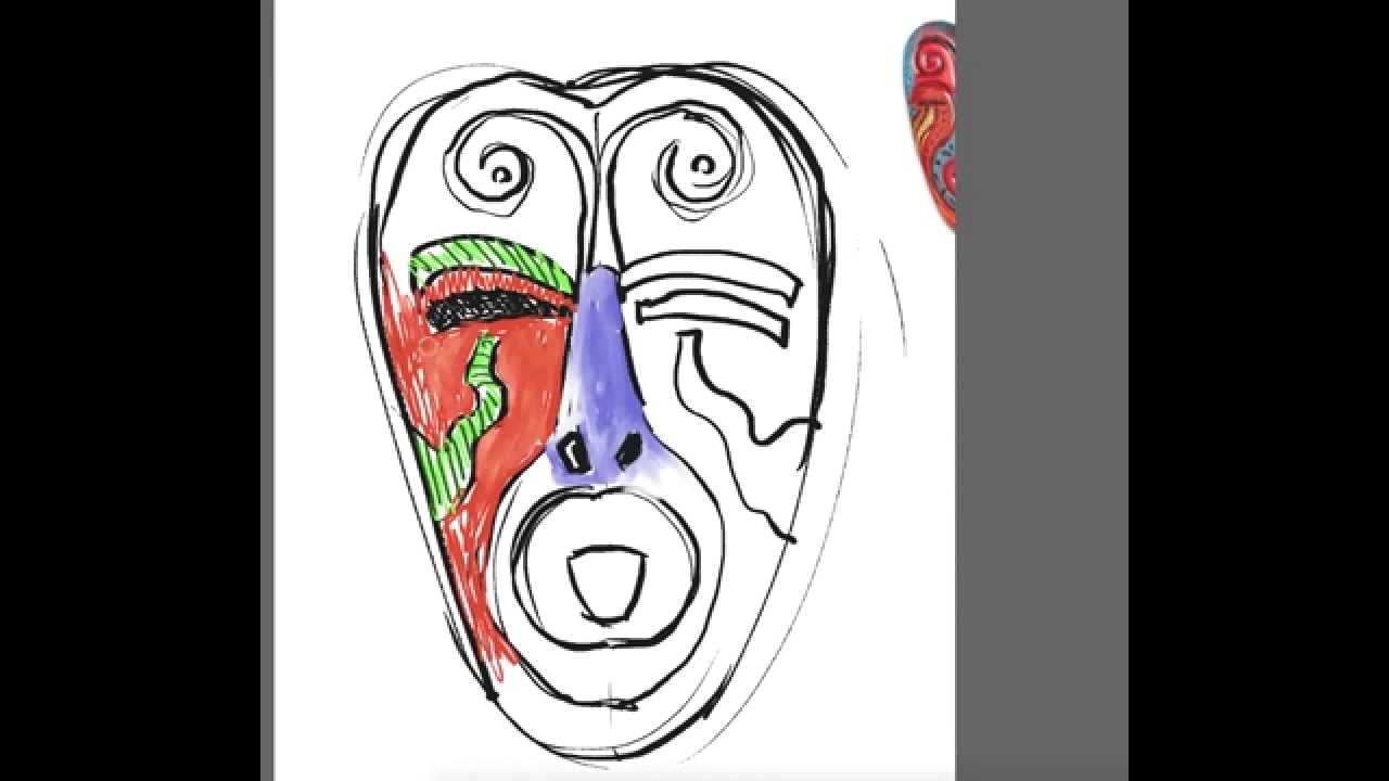 1280x720 How To Sketch An African Mask - African Mask Sketch