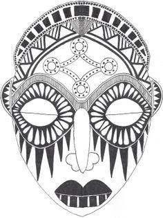 236x315 Pin By Vesna On Masks African Art, Art And African Masks - African Mask Sketch