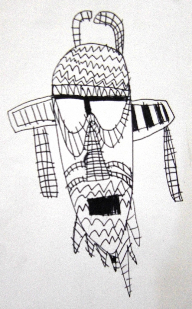 635x1024 African Mask Drawing These Masks Were Drawings For Part - African Mask Sketch