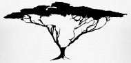 190x92 African Tree By Killer Rabbit Designs Spreadshirt - African Tree Sketch