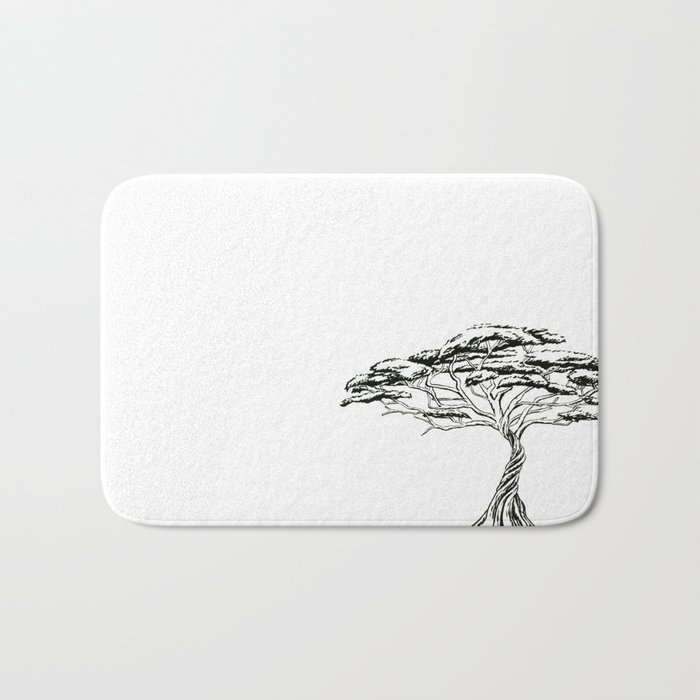 700x700 Whistling Thorn , Zen Bonsai African Tree Bath Mat By - African Tree Sketch