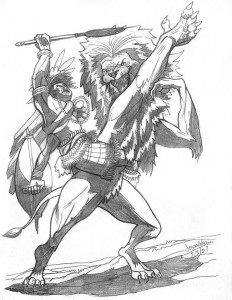 232x300 Sketch Please Horror Icon - African Warrior Sketch