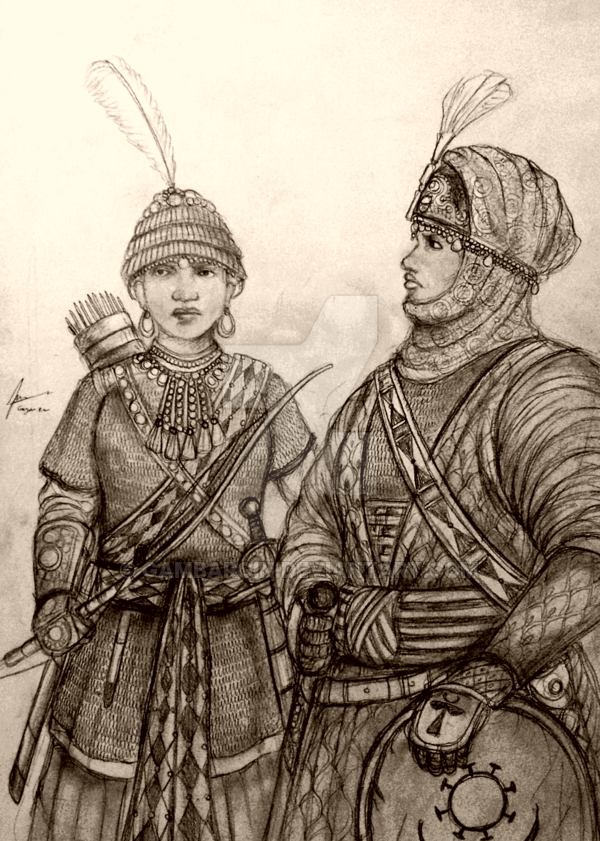 600x841 Women Warriors Of Africa - African Warrior Sketch