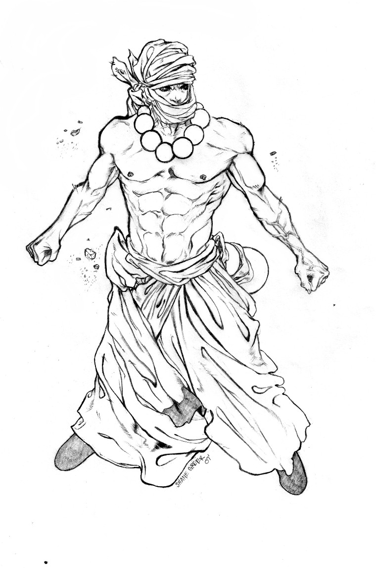 760x1146 African Warrior Drawing - African Warrior Sketch