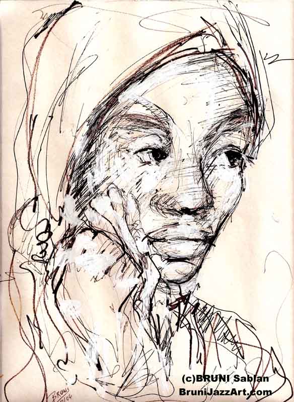 584x800 African Woman Sketch - African Woman Sketch