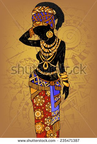 318x470 Drawn Women African - African Woman Sketch