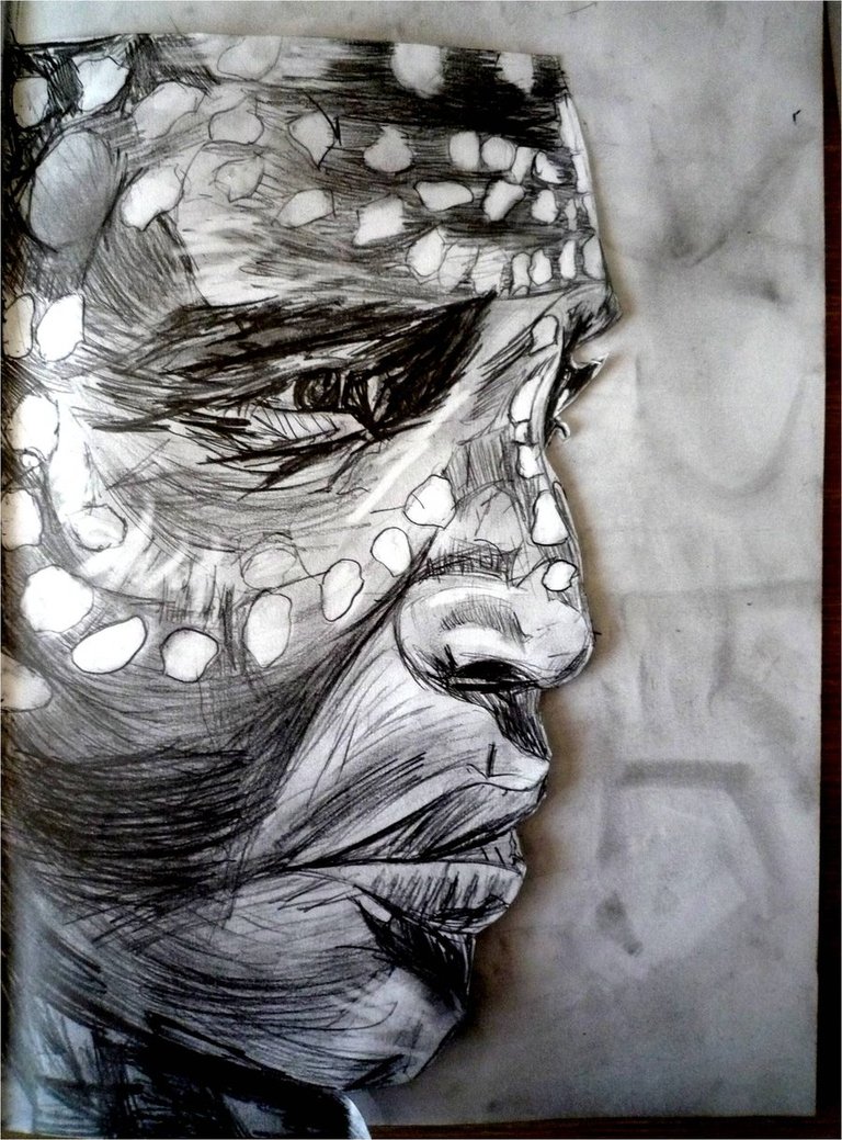 768x1039 African Tribal Woman Profile By Jacksephton - African Woman Sketch