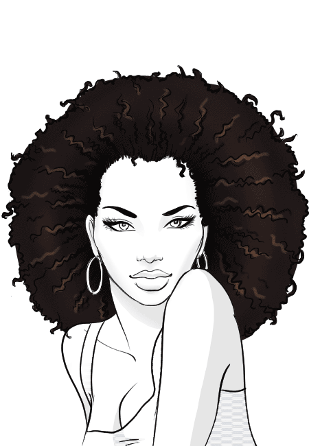450x650 How To Draw Afro Hair In Fashion Design Sketches Step By Step - Afro Hair Sketch