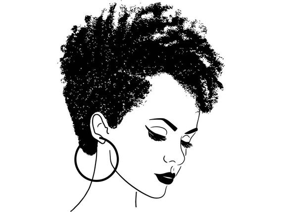 Afro Hair Sketch at PaintingValley.com | Explore collection of Afro ...