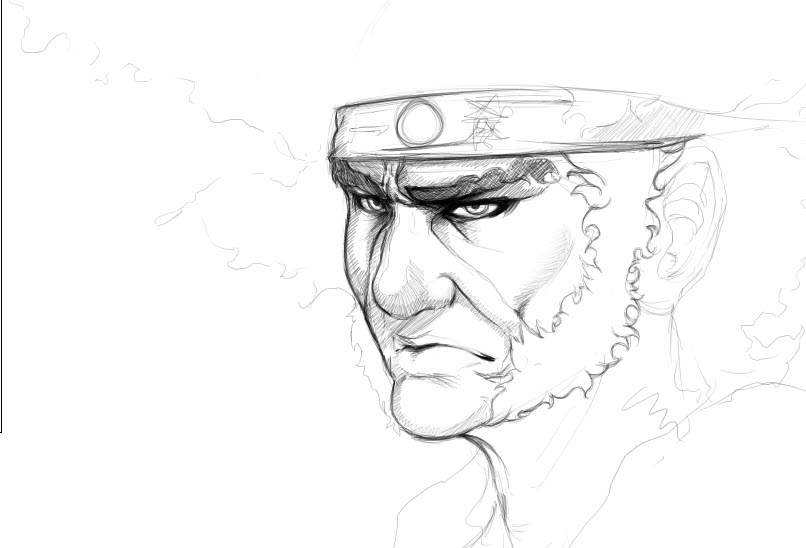 806x548 Afro Samurai Sketch Revamped By Animixter - Afro Sketch