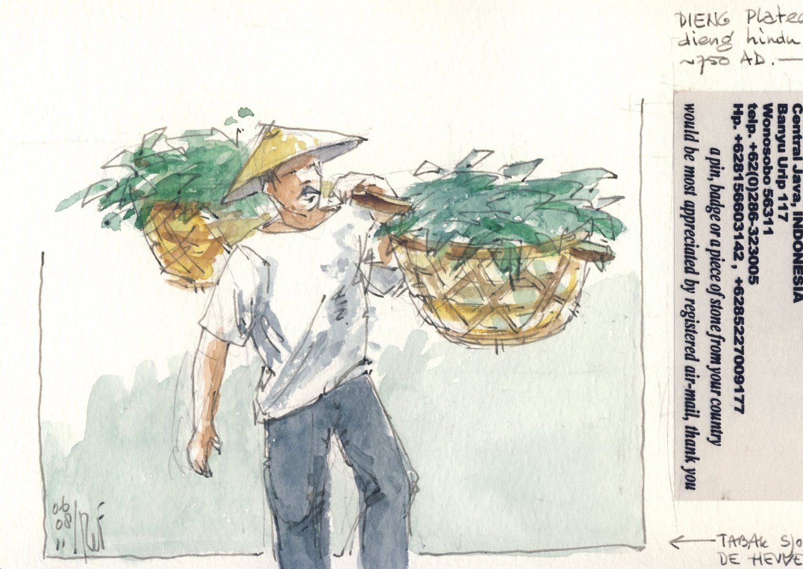 1600x1134 Urban Sketchers Indonesia August 2011 - Agriculture Sketch