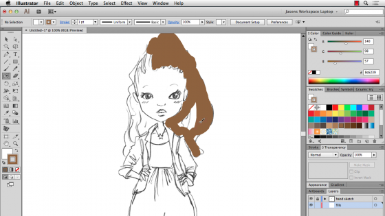 560x315 Filling Hand Drawn Fashion Sketches In Illustrator Blog - Ai Sketch