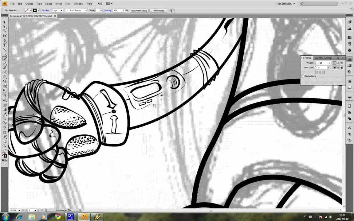 1152x720 Adobe Illustrator Character Creation Tutorial Part 1a (Sketching - Ai Sketch