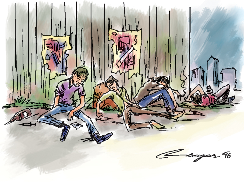 800x597 Fighting Hivaids Multi Sector Response - Aids Sketch