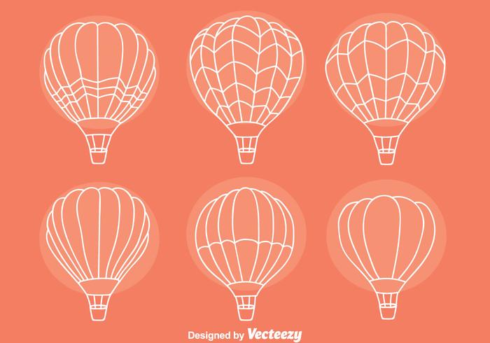 700x490 Sketch Hot Air Balloon Collection Vectors - Air Balloon Sketch