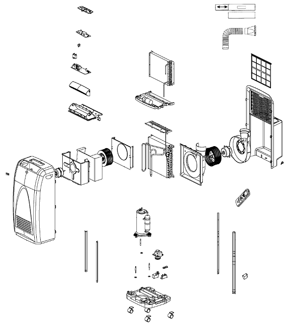 598x671 Air Conditioner - Air Conditioner Sketch