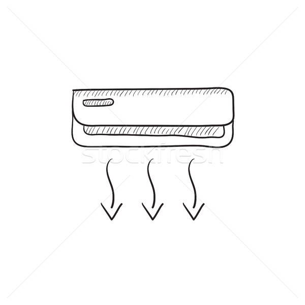 600x600 Air Conditioner Sketch Icon. Vector Illustration Andrei Krauchuk - Air Conditioner Sketch