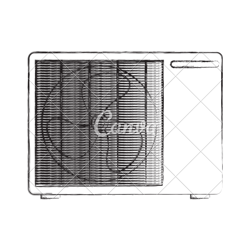 800x800 Air Conditioner Sketch - Air Conditioner Sketch