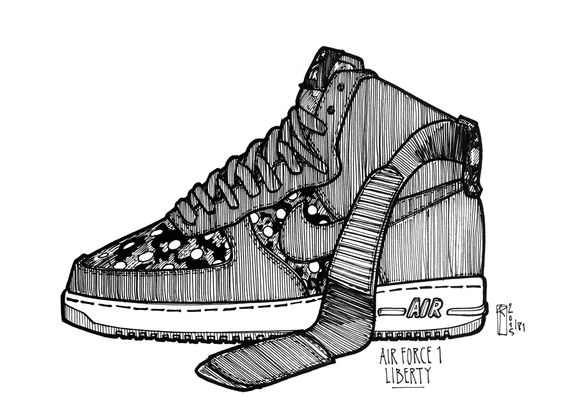 Air Force 1 Sketch at PaintingValley.com | Explore collection of Air