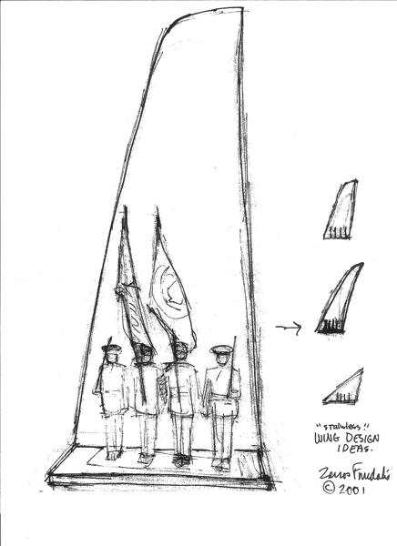 436x600 Process Of Creating Us Air Force Memorial Sculpture Zenos Frudakis - Air Force 1 Sketch