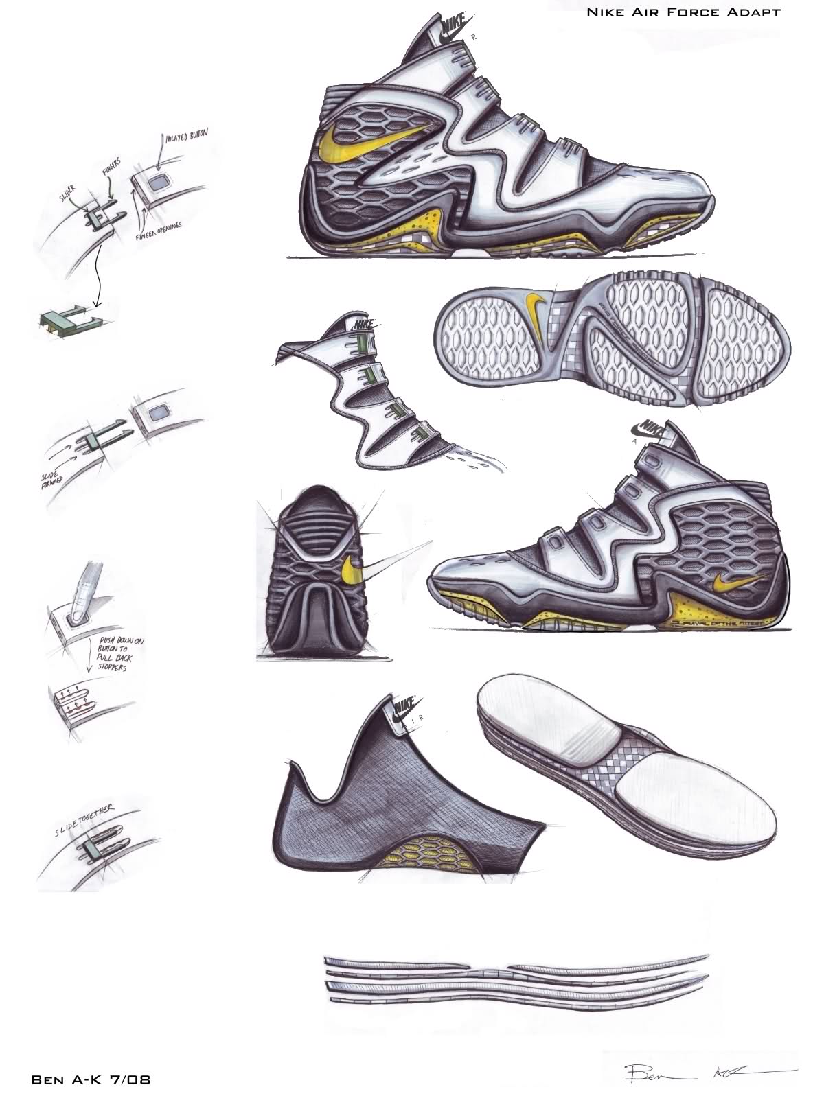 1200x1600 Nike Air Force Adapt - Air Force Sketch