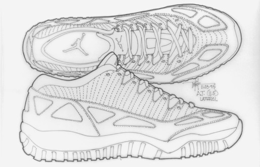 Air Jordan 11 Sketch at PaintingValley.com | Explore collection of Air