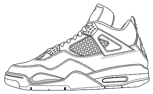 500x310 Air Jordan 11 Sketch Outlines - Air Jordan Sketch