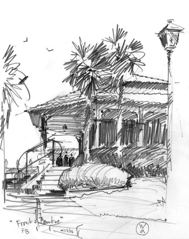 606x768 Front And Centre Plein Air Maurer Fine Art, Original Watercolor - Air Sketch