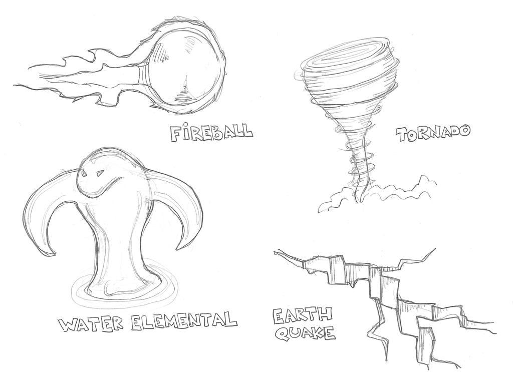1024x743 Water, Air, Fire And Earth Spells (Sketch) By Powerbazinga On - Air Sketch