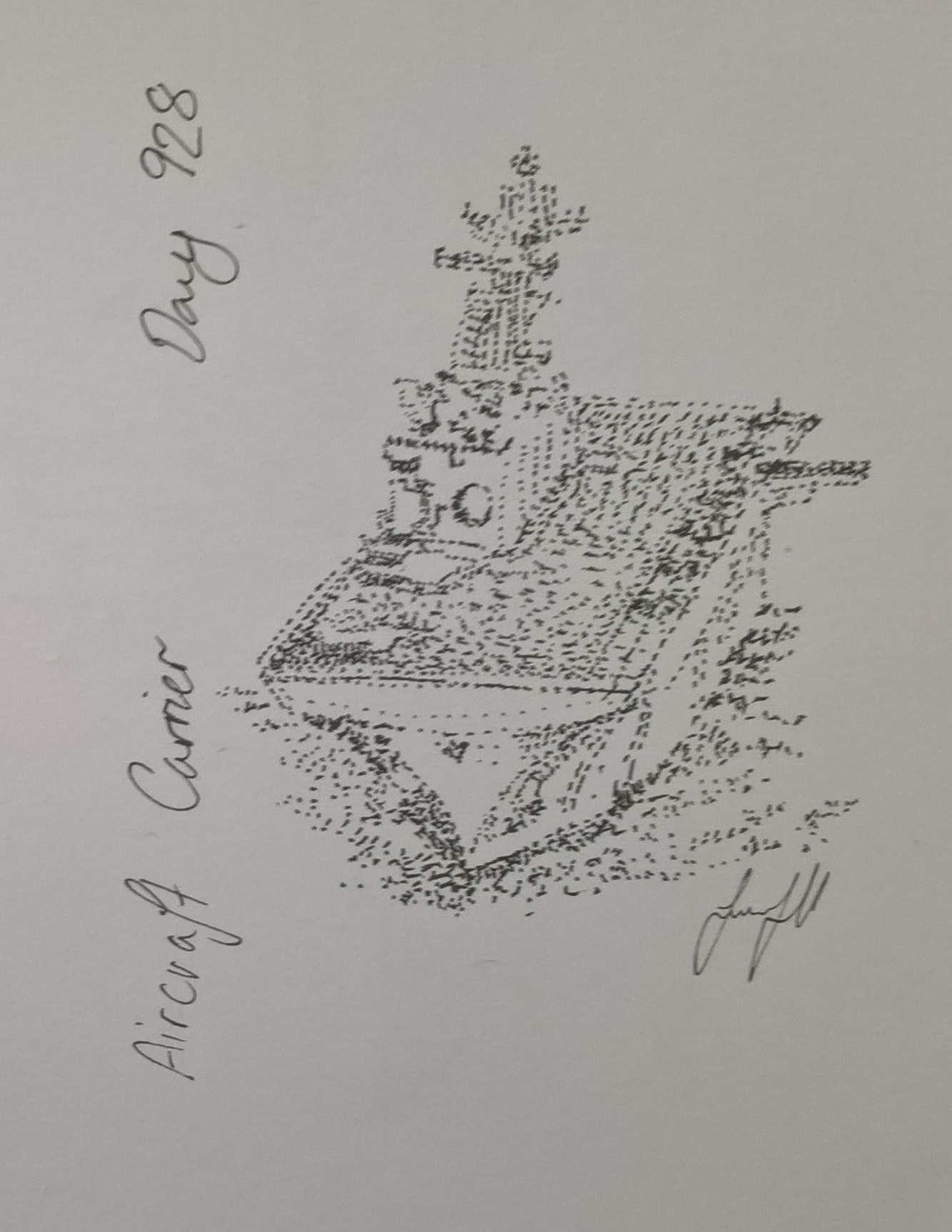 1333x1725 Day 928 Aircraft Carrier Sketchingdaily - Aircraft Carrier Sketch